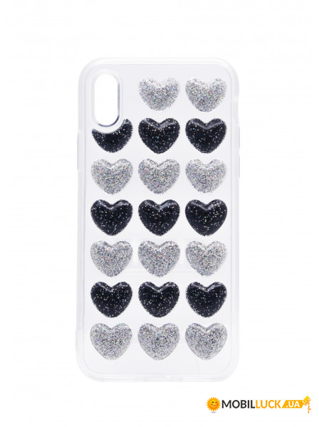  Armorstandart 3D Love Silicon ase  iPhone X/XS Black/Silver (ARM52633)