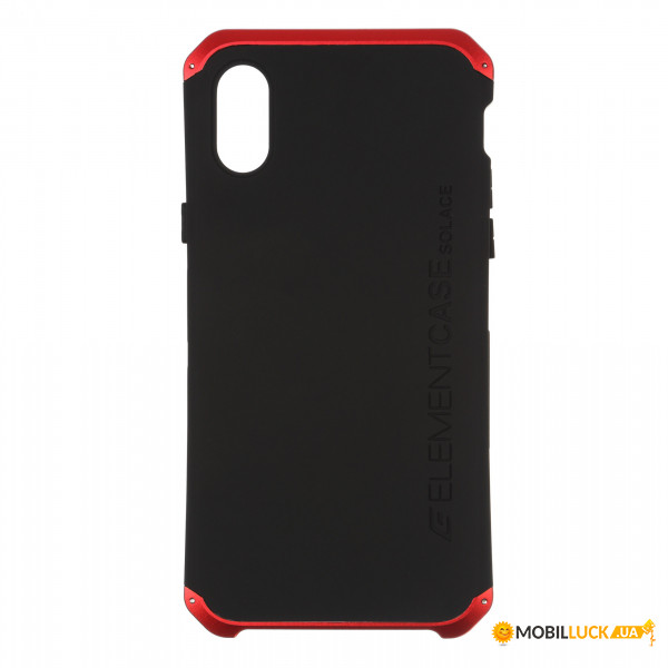  Armorstandart Element Case  iPhone XS Max Solid Black/Red (ARM53410)