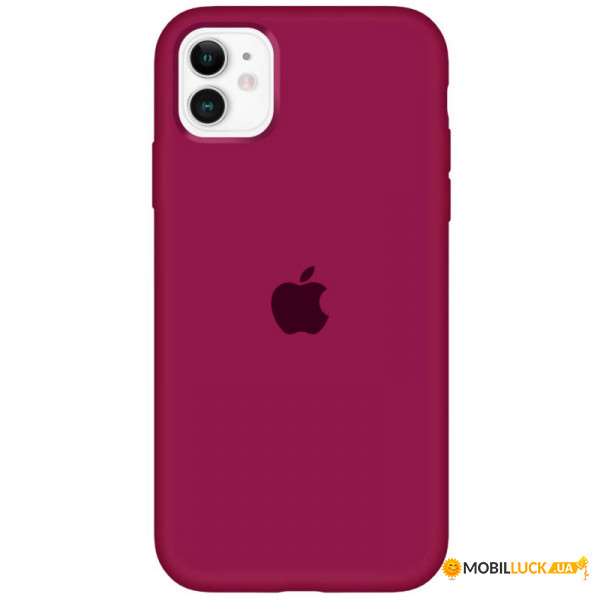   Silicone Full Case AA Open Cam Apple iPhone 11 Pro Maroon (FullOpeAAKPi11P-35)