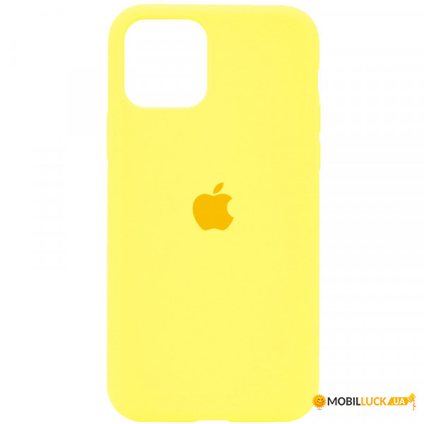   Silicone Full Case AA Open Cam Apple iPhone 11 Pro Max Sunny Yellow (FullOpeAAKPi11PM-56)