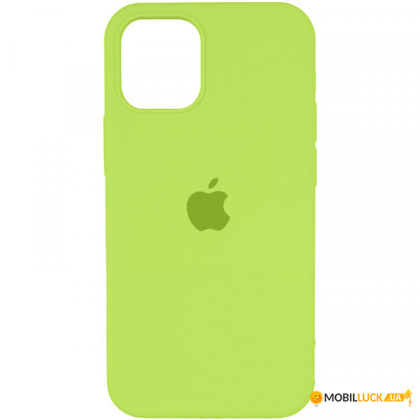   Silicone Full Case AA Open Cam Apple iPhone 12 Shiny Green (FullOpeAAi12-24)