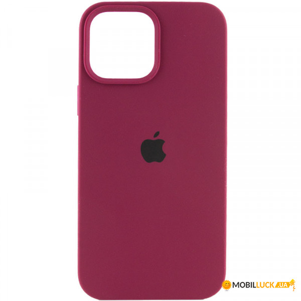   Silicone Full Case AA Open Cam Apple iPhone 12 Maroon (FullOpeAAi12-35)