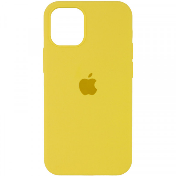   Silicone Full Case AA Open Cam Apple iPhone 12 Sunny Yellow (FullOpeAAi12-56)