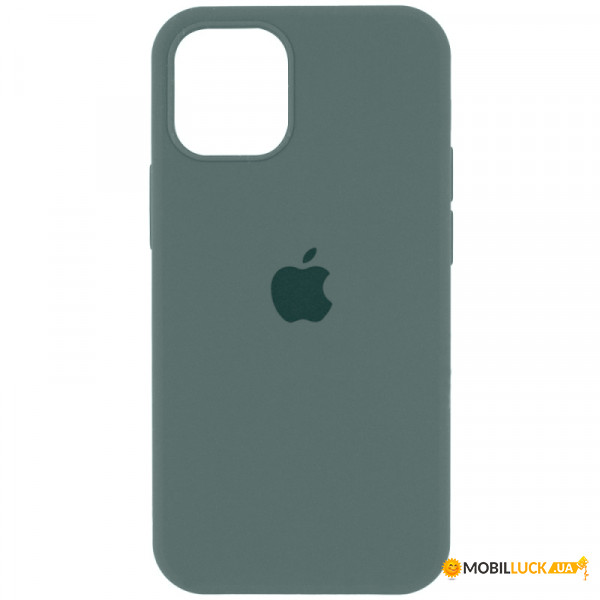   Silicone Full Case AA Open Cam Apple iPhone 12 Pro Pine Green (FullOpeAAi12P-46)