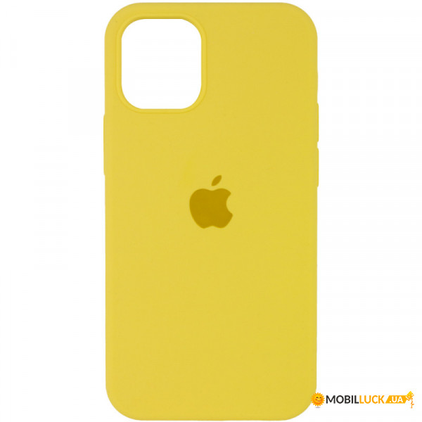   Silicone Full Case AA Open Cam Apple iPhone 12 Pro Max Sunny Yellow (FullOpeAAi12PM-56)