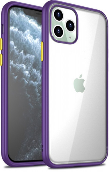 - Ipaky Bright Series/TPU Frame With Clear PC Case Apple iPhone 11 Pro Purple