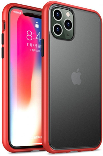 - Ipaky Cucoloris Series/TPU Frame Anti-Scratch PC Case Apple iPhone 11 Pro Max Red