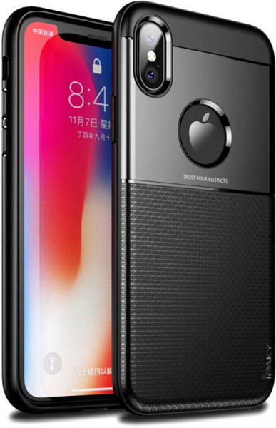 - Ipaky Shield Series/Elegant Grid Design TPU Hybrid Case Apple iPhone X Black