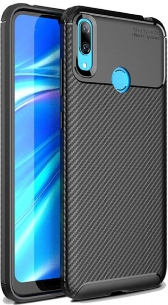 - Ipaky Carbon Fiber Series/Soft TPU Case Huawei Y7 2019 Black