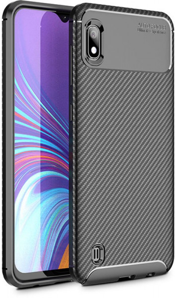 - Ipaky Carbon Fiber Series/Soft TPU Case Samsung Galaxy M10 Black