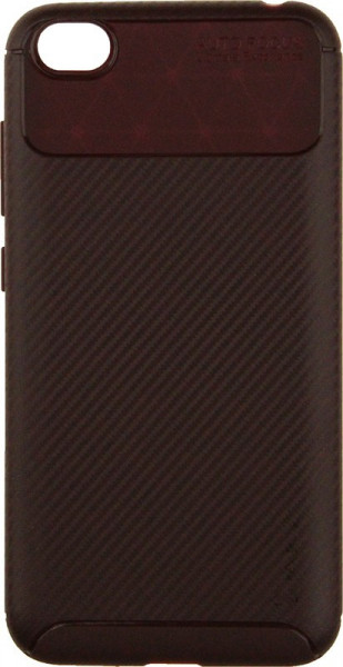 - Ipaky Carbon Fiber Series/Soft TPU Case Xiaomi Redmi Go Brown