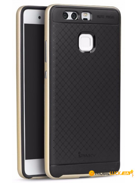 - Ipaky TPU+PC Huawei P9 Black/Gold