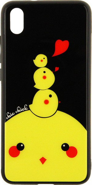 - Toto Cartoon Print Glass Case Xiaomi Redmi 7A Chicken Chick