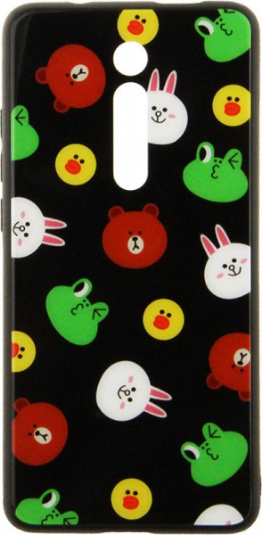 - Toto Cartoon Print Glass Case Xiaomi Mi 9T/Mi 9T Pro/Redmi K20/K20 Pro Line friends Black