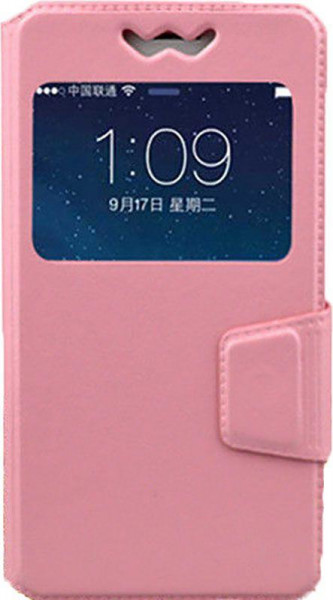 - TOTO Book Silicone Slide Universal Cover With Window 4.5-4.8 Pink #I/S