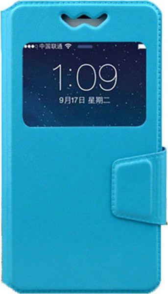 - TOTO Book Silicone Slide Universal Cover With Window 4.9-5.2 Blue #I/S