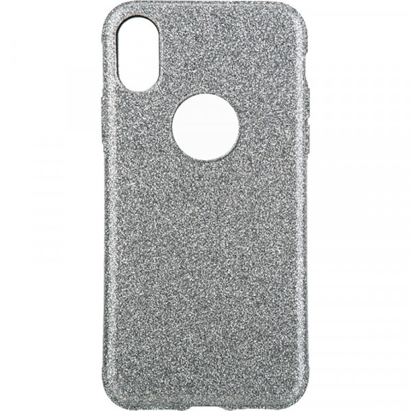 - TOTO 2 in1 tpu + glitter paper case iPhone X Silver #I/S