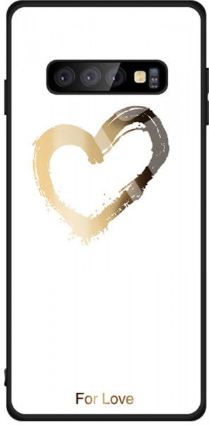 - Toto Glass Fashionable Case Samsung Galaxy S10 Heart on White