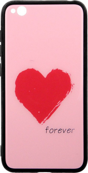 - Toto Glass Fashionable Case Xiaomi Redmi Go Red Heart on Pink