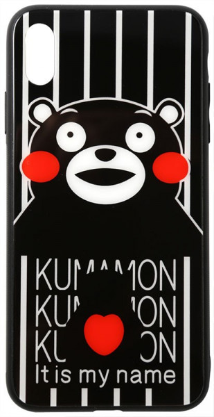 - Toto Cartoon Print Glass Case Apple iPhone XS Max Kumamon