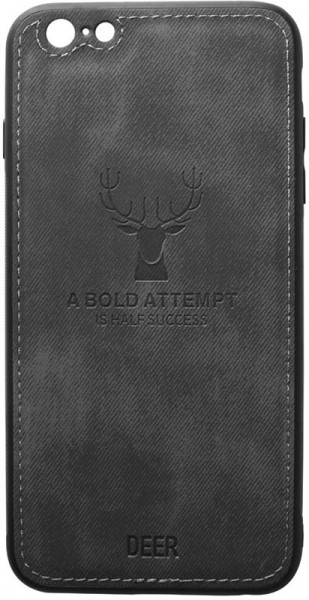 - Toto Deer Shell With Leather Effect Case Apple iPhone 6/6s Black