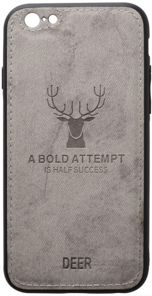 - Toto Deer Shell With Leather Effect Case Apple iPhone 6 Plus/6s Plus Gray