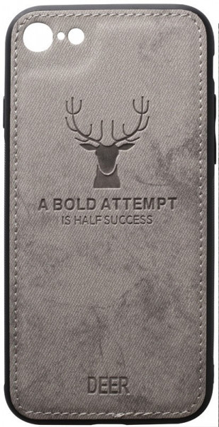 - Toto Deer Shell With Leather Effect Case Apple iPhone 7/8 Grey