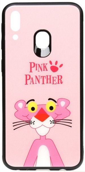 - Toto Cartoon Print Glass Case Samsung Galaxy M20 Pink Panther