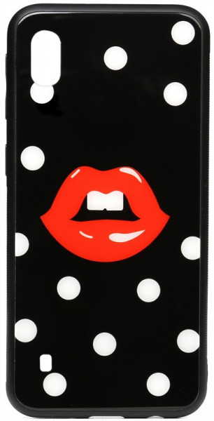 - Toto Cartoon Print Glass Case Samsung Galaxy A10 Red Lips