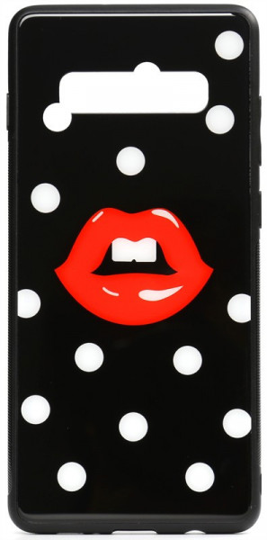 - Toto Cartoon Print Glass Case Samsung Galaxy S10+ Red Lips