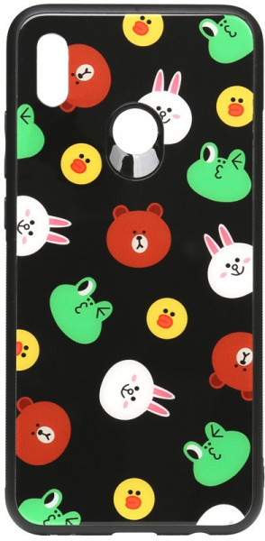 - Toto Cartoon Print Glass Case Huawei P Smart Z Line friends Black