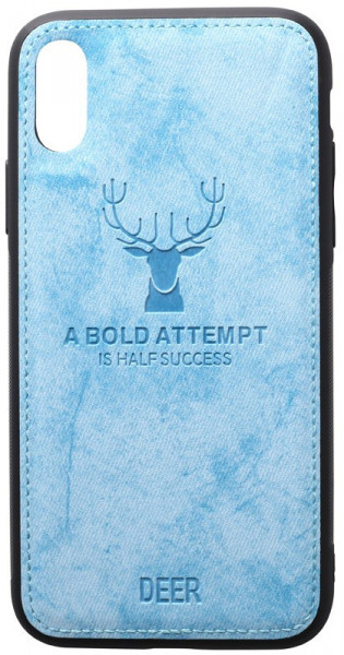 - Toto Deer Shell With Leather Effect Case Apple iPhone XS Max Blue