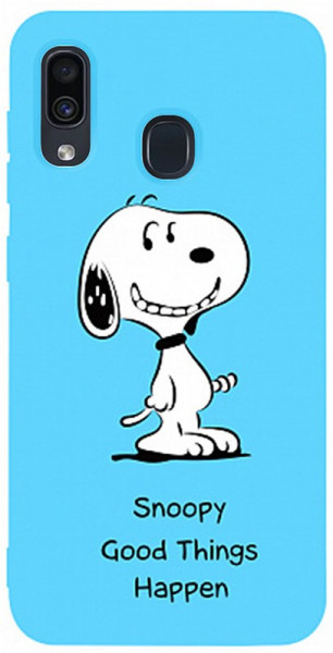 - Toto Matt TPU 2mm Print Case Samsung Galaxy A20/A30 #64 Snoopy Sky Blue