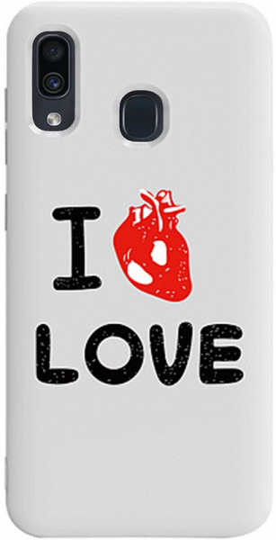 - Toto Pure TPU 2mm Print Case Samsung Galaxy A20/A30 #42 Love Heart White