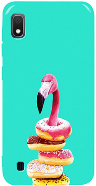 - Toto Pure TPU 2mm Print Case Samsung Galaxy A10 #35 Flamingo Donats Mint