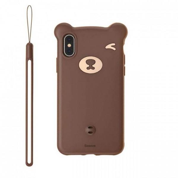  Baseus Bear Silicone Case Apple iPhone Xs Max Brown (BS-000063022)