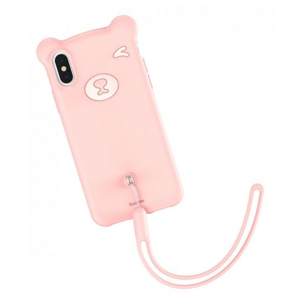  Baseus Bear Silicone Case Apple iPhone Xs Max Pink (BS-000063022)