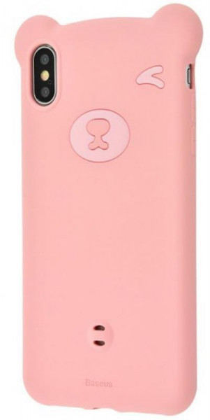   TPU Baseus Bear Silicone  iPhone XS Max Pink (WIAPIPH65-BE04)