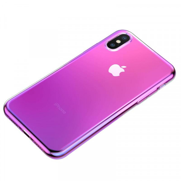   TPU Baseus Glow  iPhone XS Max Transparent Pink (WIAPIPH65-XG04)