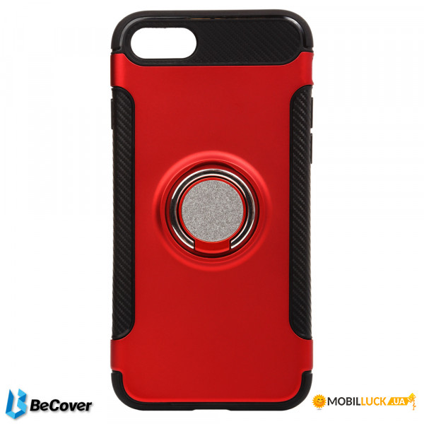 Magnetic Ring Stand BeCover  Apple iPhone 7/8 Red (701774)