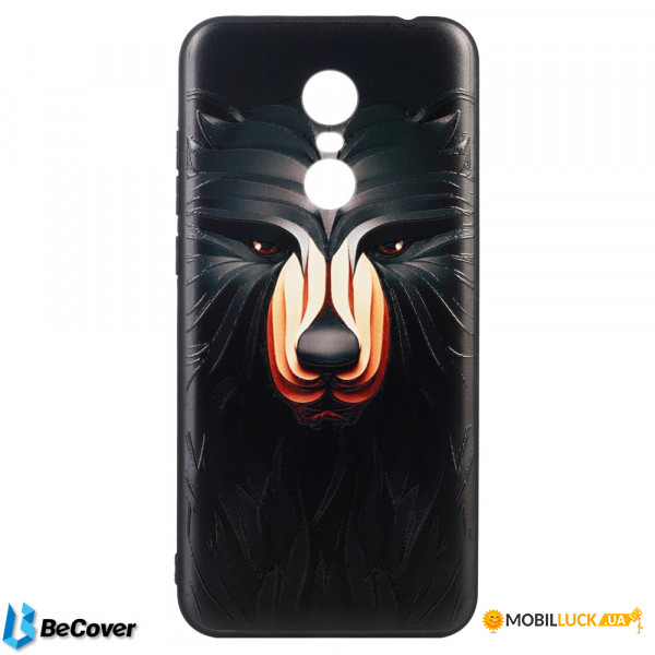  3D Print BeCover Xiaomi Redmi 5 Plus Black bear (702086)