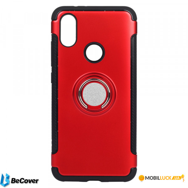 Magnetic Ring Stand BeCover Xiaomi Redmi Note 6 Pro Red (703092)