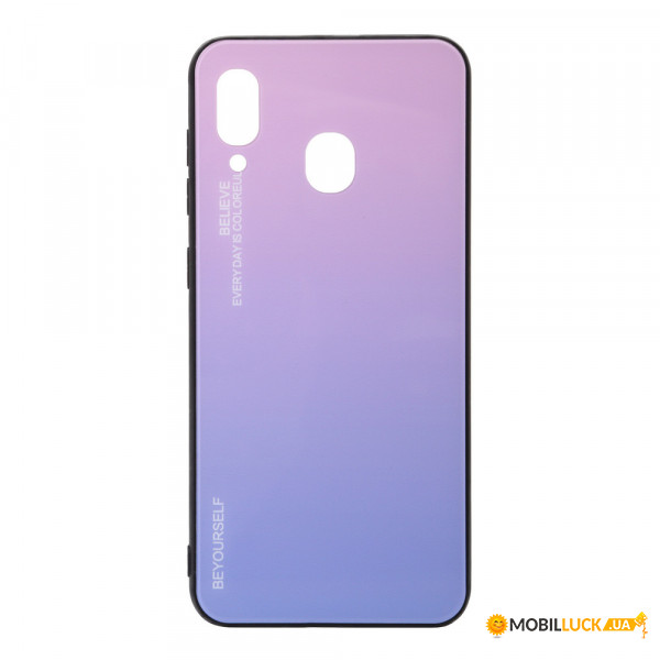  Gradient Glass BeCover Samsung Galaxy A30 2019 SM-A305 Pink-Purple (703552)