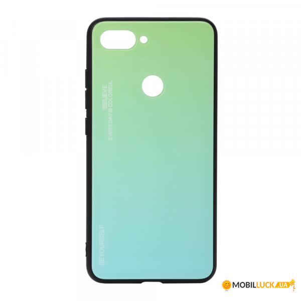  Gradient Glass BeCover Xiaomi Mi 8 Lite Green-Blue (703572)