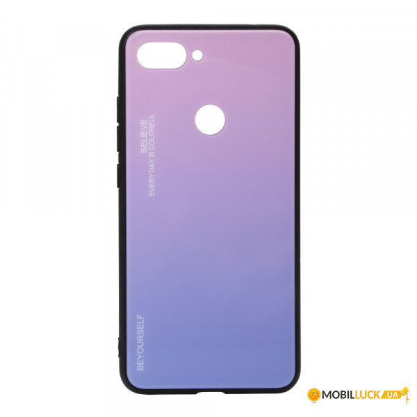  Gradient Glass BeCover Xiaomi Mi 8 Lite Pink-Purple (703573)