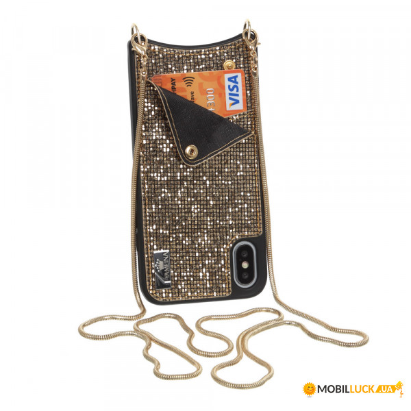  Glitter Wallet Becover Apple iPhone Xs Max Gold (703622)