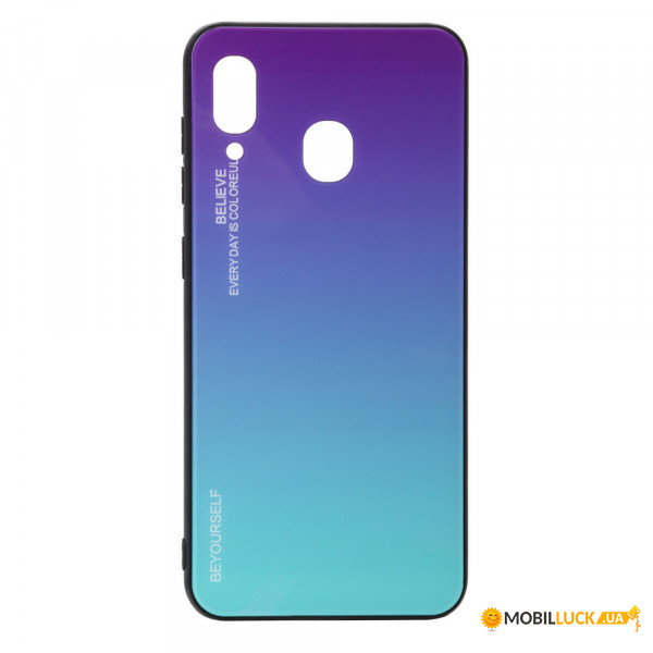  Gradient Glass BeCover Samsung Galaxy A40 2019 SM-A405 Purple-Blue (703861)