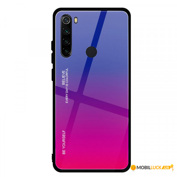  Gradient Glass BeCover Xiaomi Redmi Note 8 Blue-Red (704446)