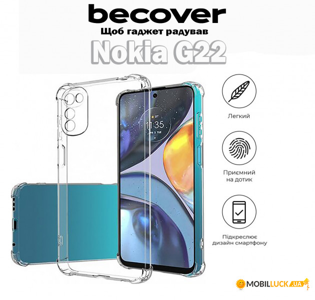  Anti-Shock BeCover Nokia G22 Clear (709322)