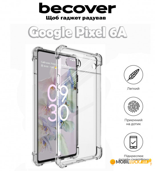  Anti-Shock BeCover Google Pixel 6A Clear (709336)